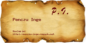 Penczu Inge névjegykártya